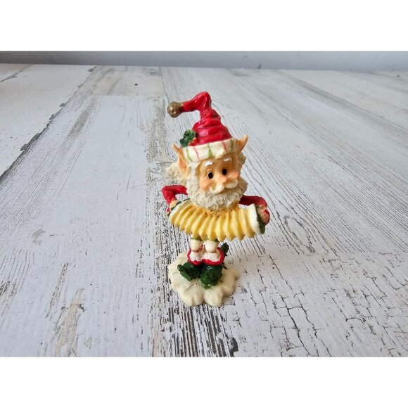 Enesco swifty elf accordion North Pole village figurine Xmas vintage ziminecki d - Picture 1 of 9
